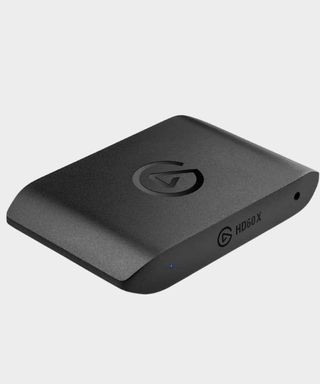 Elgato's HD60X capture card on a grey background