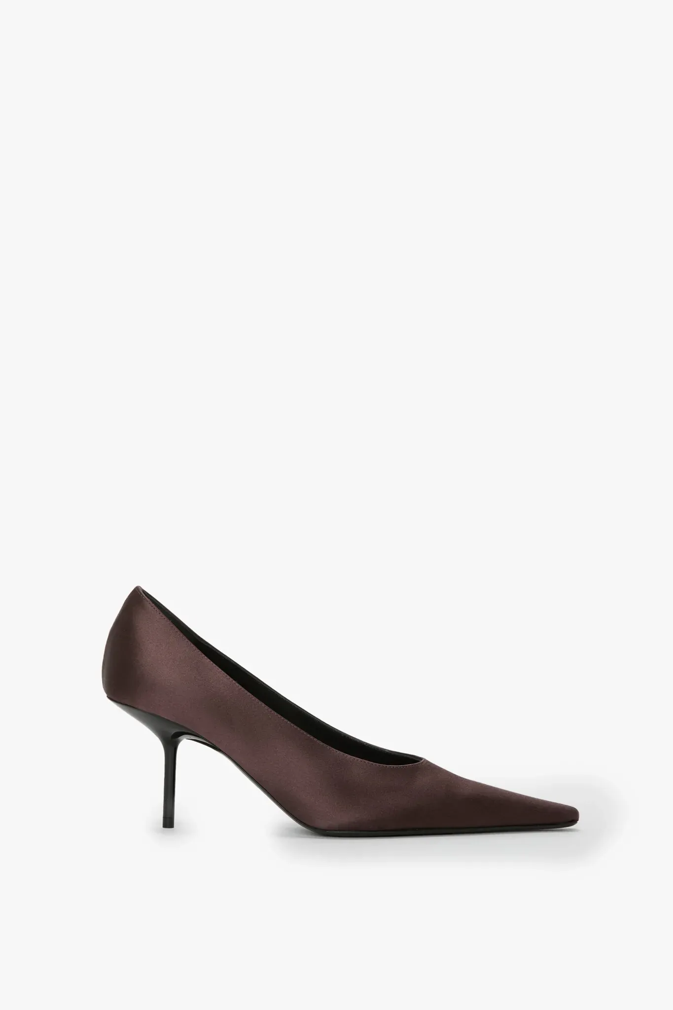 Victoria Beckham, Sloan Stiletto Pump In Dark Brown Satin