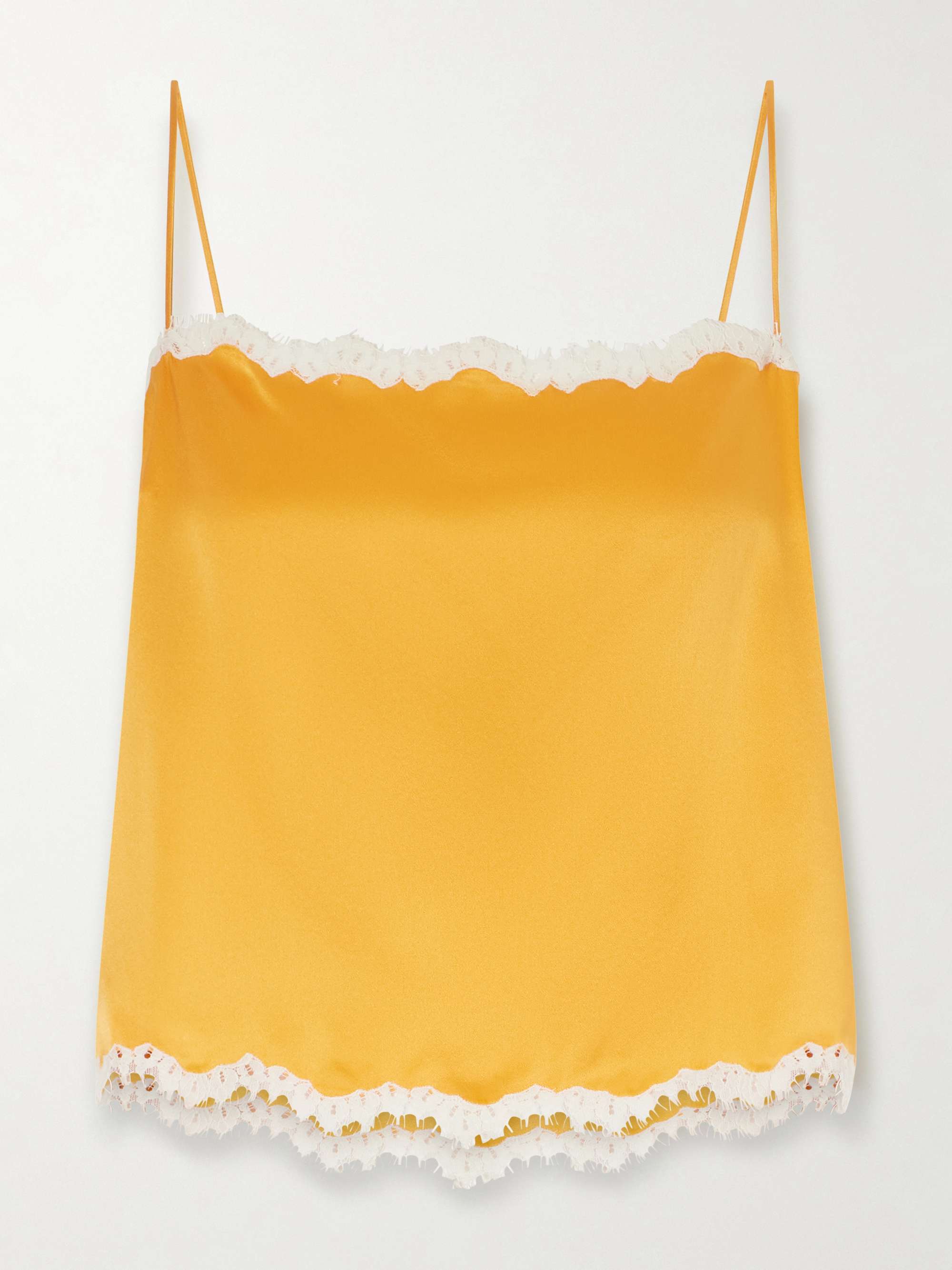 Loure Lace-Trimmed Silk-Satin Top