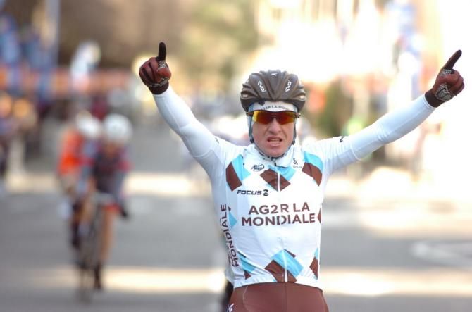Samuel Dumoulin (Ag2r La Mondiale) wrapped up for the win in the morning's stage