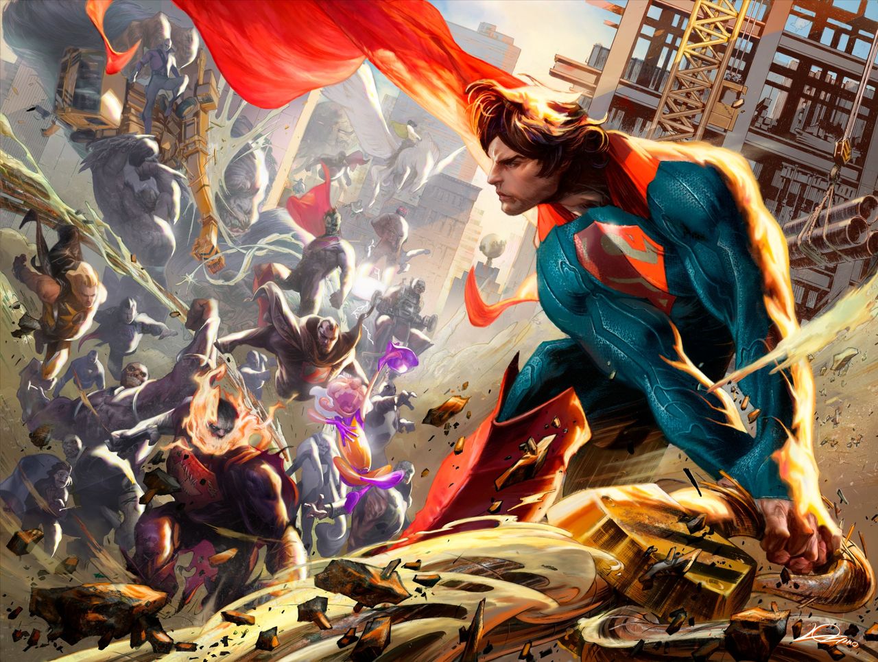 Action Comics #1050 wraparound variant cover by Alexander Lozano