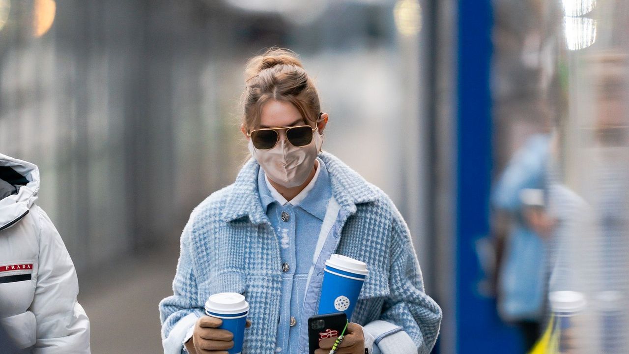 NEW YORK, NEW YORK - JANUARY 13: Gigi Hadid is seen in NoHo on January 13, 2021 in New York City. (Photo by Gotham/GC Images)