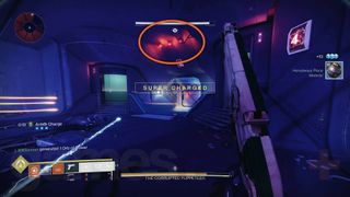 Destiny 2 Vesper's Host Dungeon flashing red lights in Corrupted puppeteer entrance room