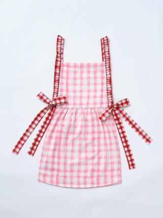 Mandy Apron - Pink & Red Gingham Print