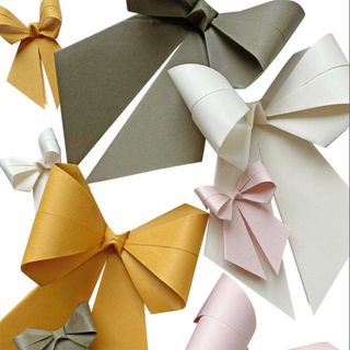 origami paper bow Christmas decorations