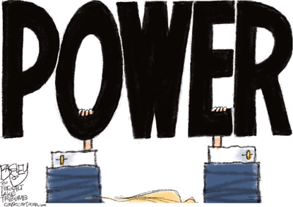 Political Cartoon U.S. Trump loss power