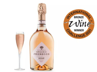 7. Organic Prosecco Rosé
RRP: £8.49
Think strawberry, cranberry, and cherry when delving into a bottle of this Organic Prosecco Rosé. Priced at just £8.49 a bottle, this is a popular choice and can be bought in bulk too with a case of 6 bottles costing just £50.94.
"I love this Prosecco - the taste, the price, the fact that it’s organic, even the shape of the bottle!" said Gill. "Adore this rose prosecco and because it doesn’t have so many chemicals doesn’t upset my sensitive tum (in moderation obvs) - it’s smooth and lovely with nibbles or a full meal," added another happy Aldi customer both giving this bottle 5 stars.