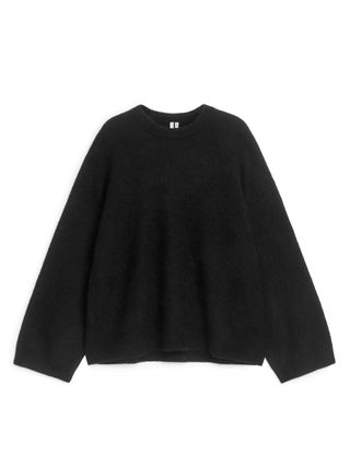 Alpaca-Wool Blend Jumper - Black - Arket Gb