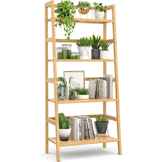 wooden ladder bookshelf