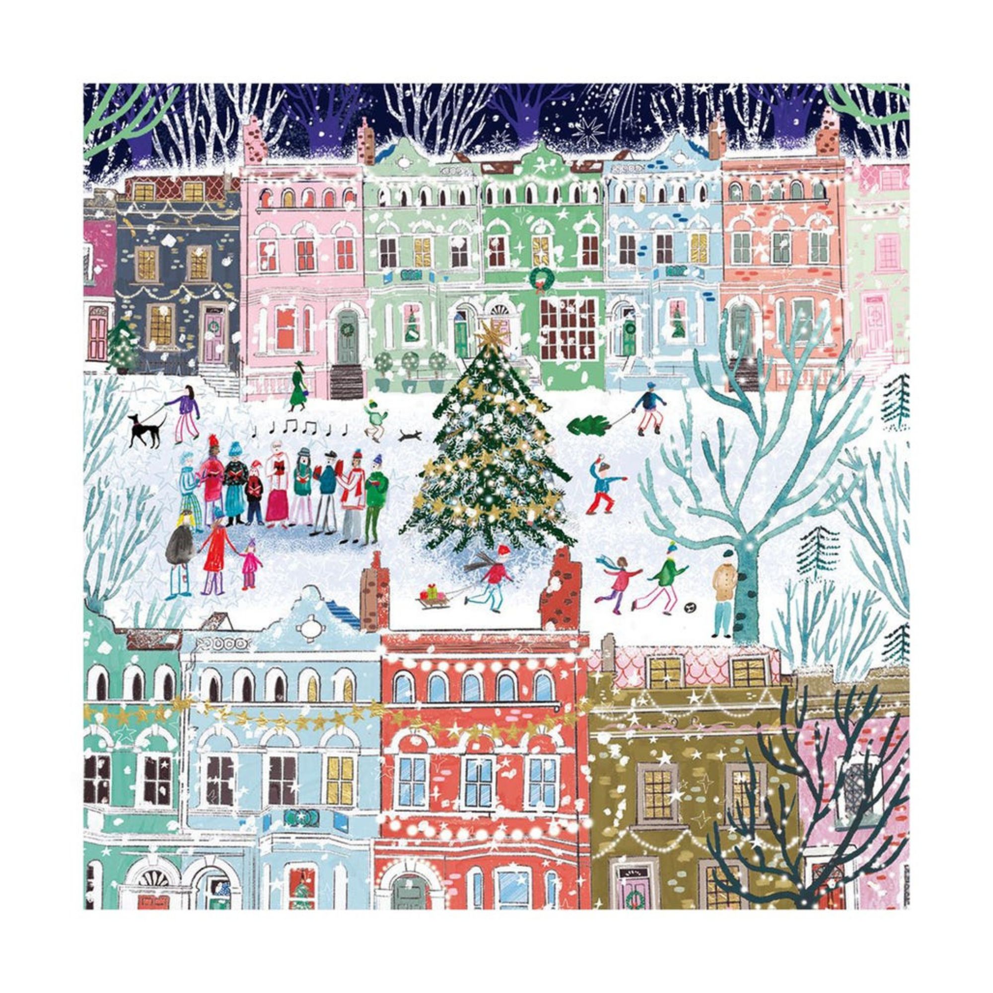 Graham &amp;amp; Green, Pack of Eight Notting Hill Christmas Cards