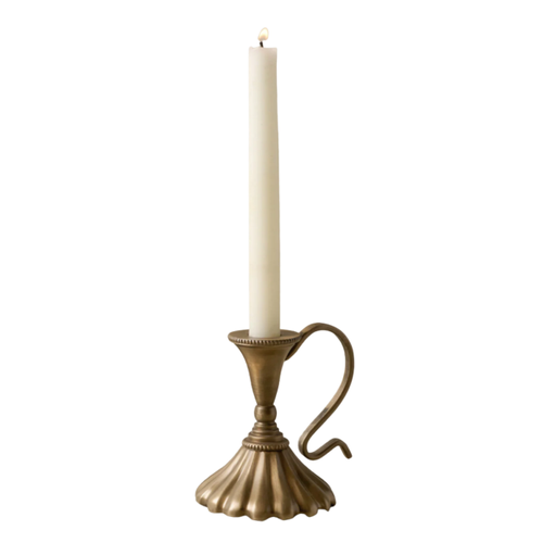 Anna Antique Brass Taper Holder 