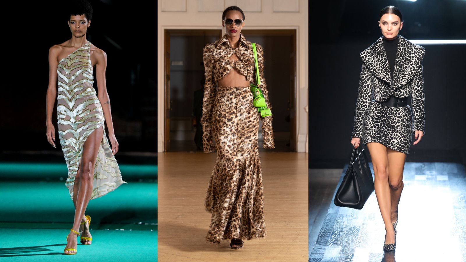 Models on the AW22 catwalks wearing fashion trends 2022