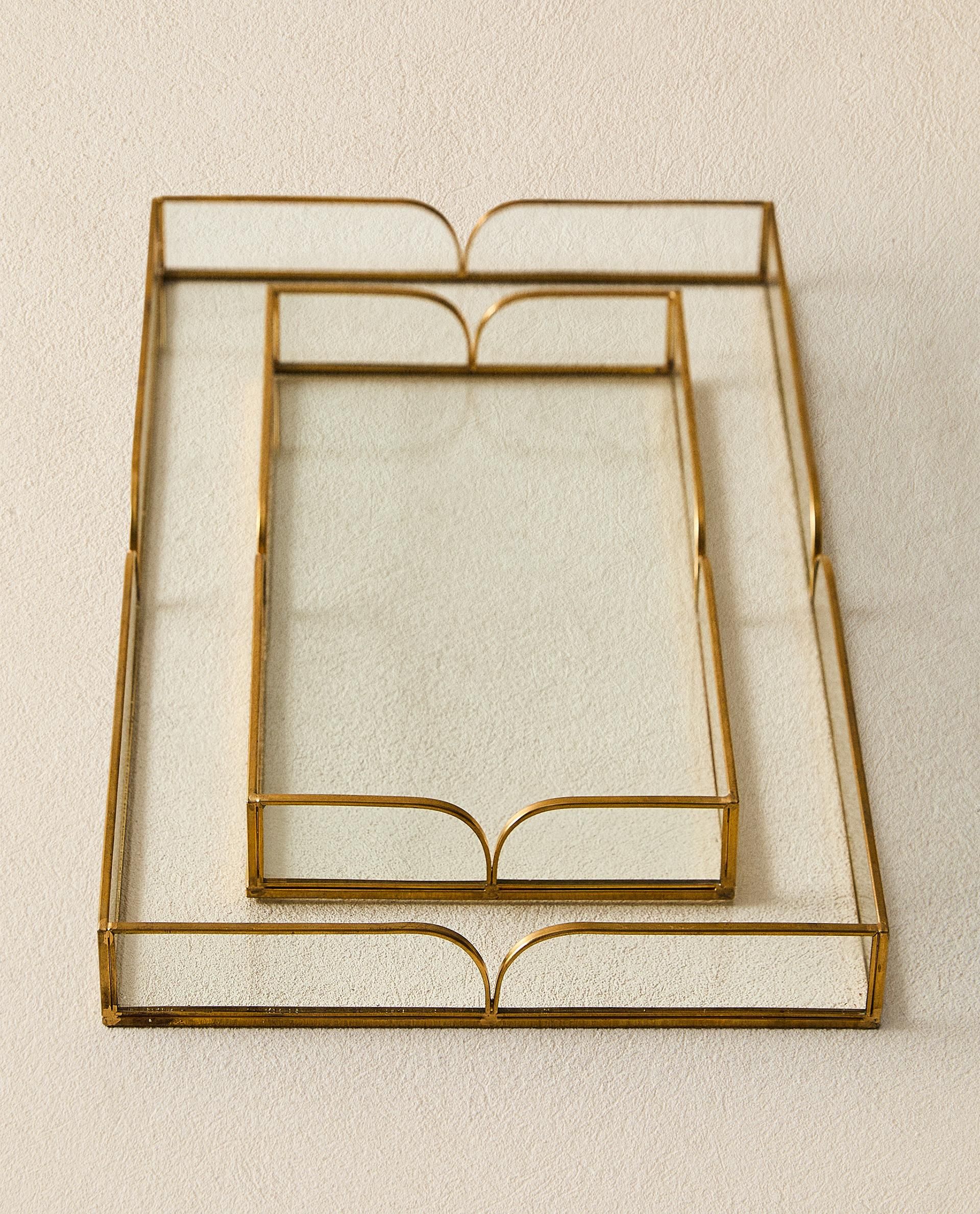 Glass and Metal Tray