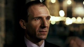 Ralph Fiennes as a hitman in In Bruges.