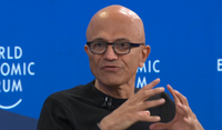 Satya Nadella speaking at the 2026 World Economic Forum.
