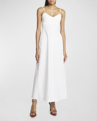 Cami Sweetheart-Neck Cotton Maxi Dress