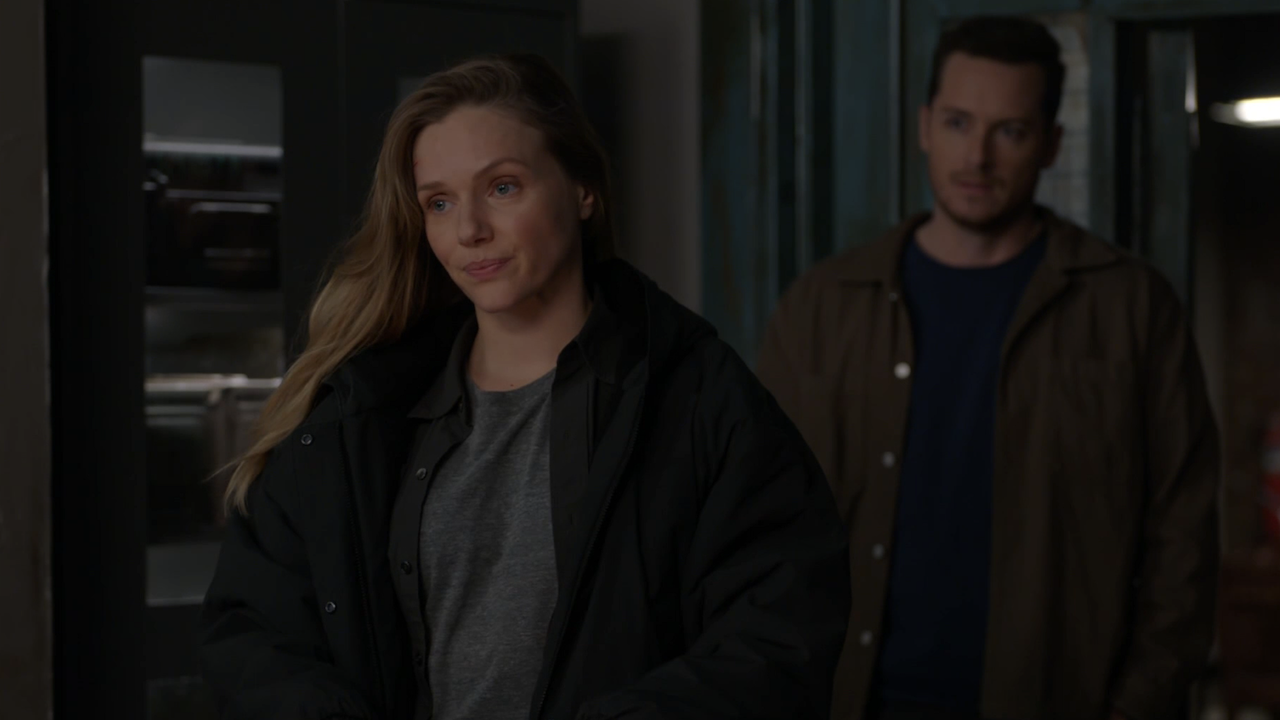 Halstead trying to talk to Upton before she leaves in One Chicago's 2026 crossover event