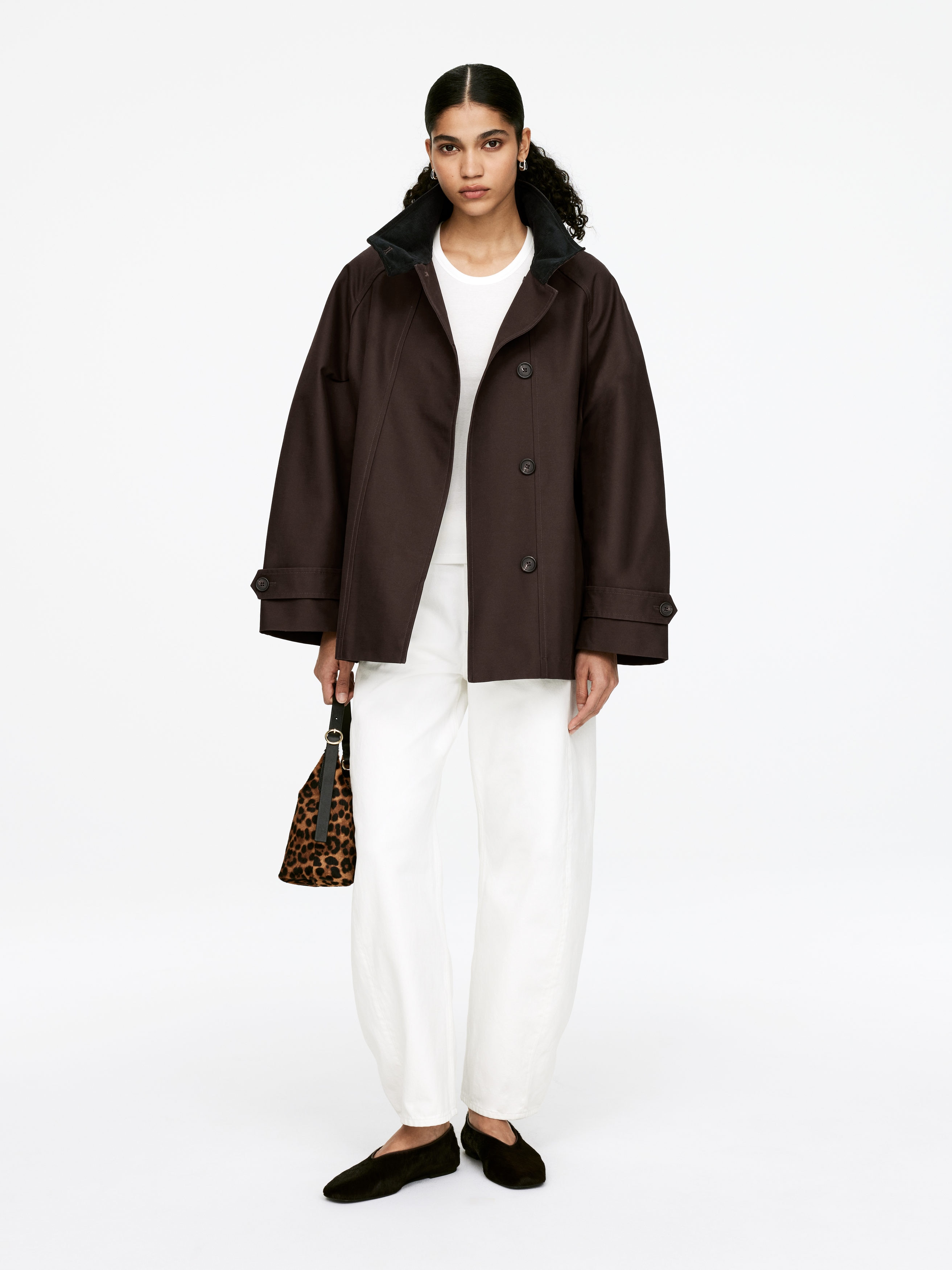 Lined Cotton Jacket &amp;ndash; Dark Brown &amp;ndash; Women &amp;ndash; Arket Gb