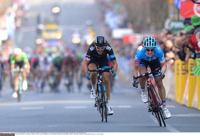 Tom Jelte Slagter outsprints Geraint Thomas