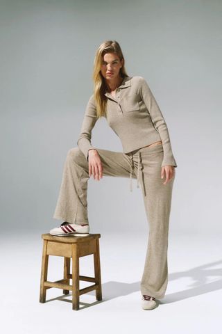 Knit Straight Leg Trousers