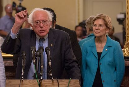 Sens. Bernie Sanders and Elizabeth Warren in 2018