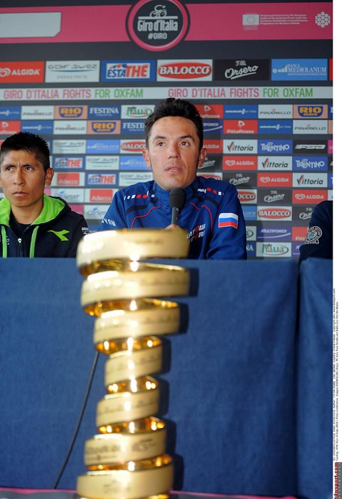 Joaquim Rodriguez speaks at the Giro d'Italia pre-race presscon