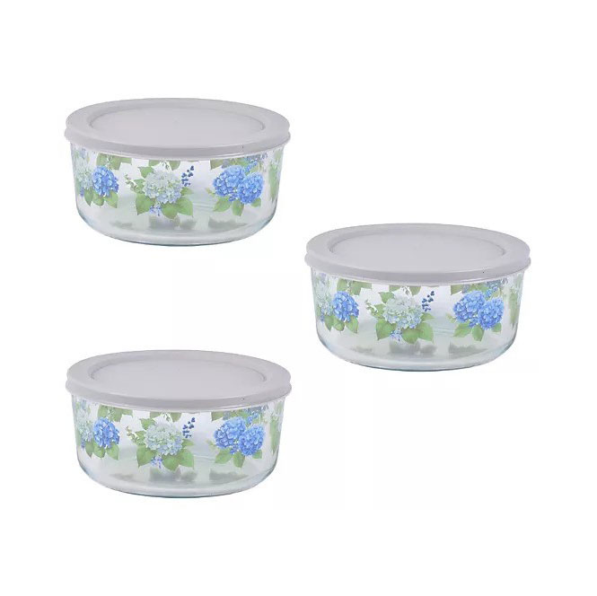 QVC, Temp-tations Seasonal Set of (3) Borosilicate Glass Bowls