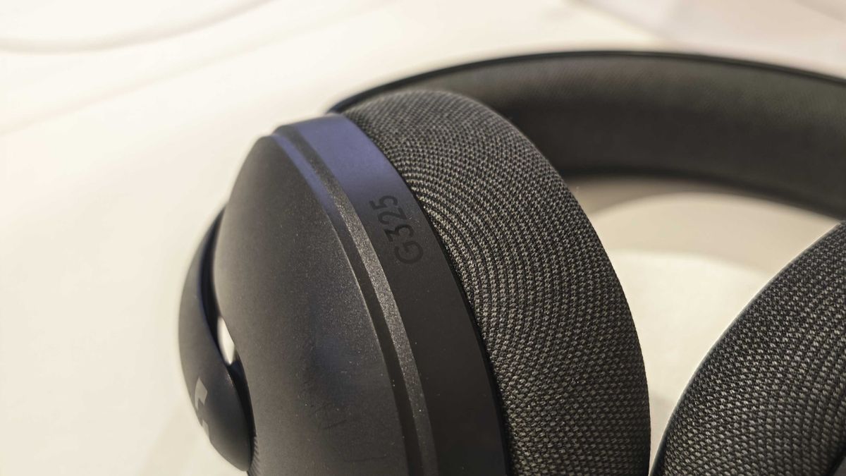 The Logitech G325 Lightspeed on a white table.