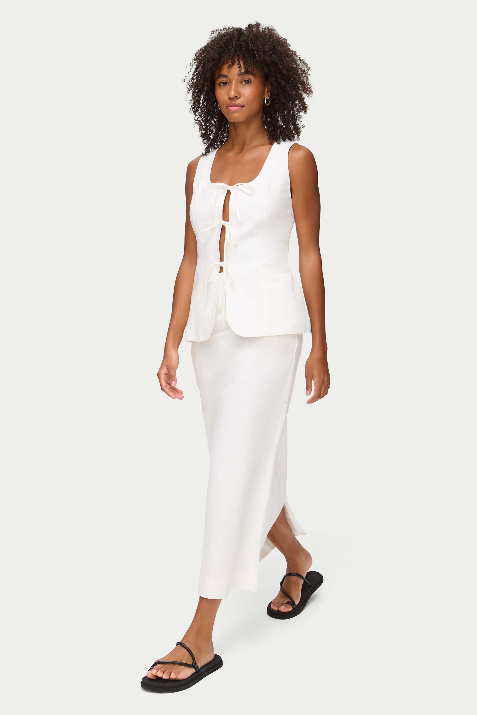 Mia Linen Maxi Skirt