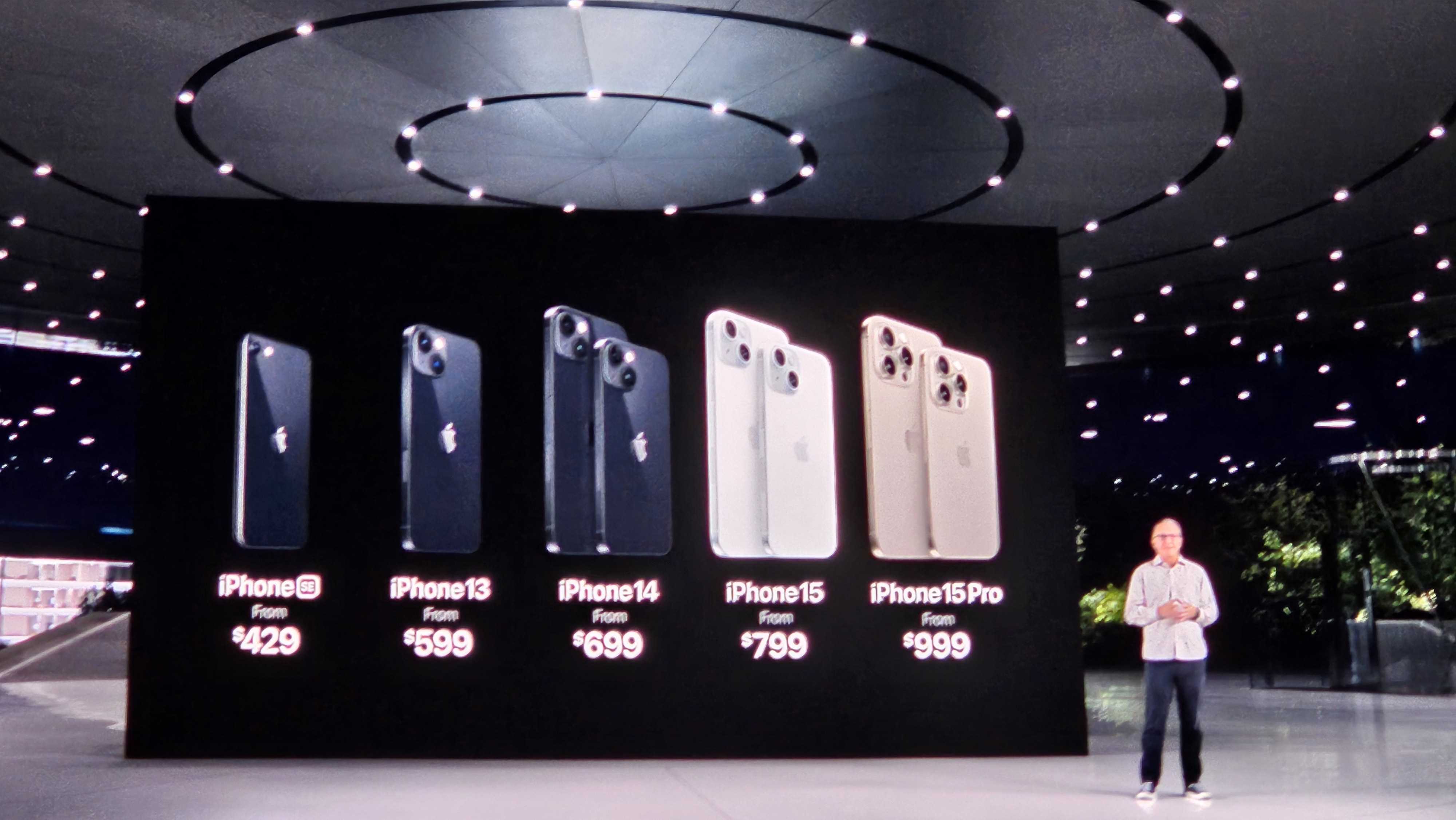 Apple Event 2023 iPhone lineup pricing from iPhone SE to iPhone 15 Pro