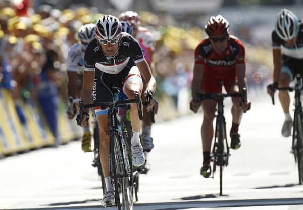 Frank Schleck (Leopard Trek) made sure Contador's downhill attack didn't result in time gains.