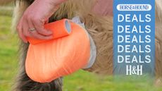 Horse having hoof poultice applied with H&H deals overlay