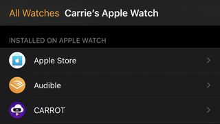 Instructions on how to free up space on an Apple Watch