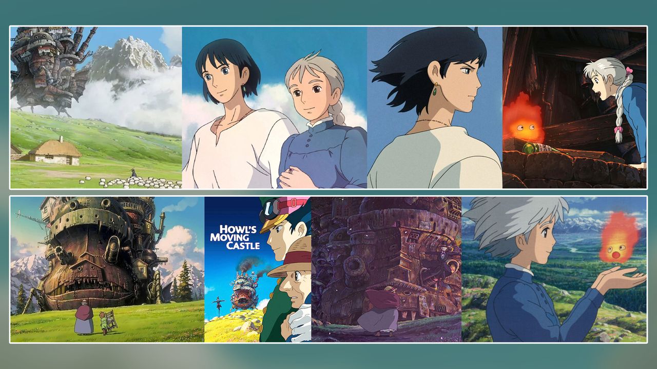 Various screenshots from the film Howl's Moving Castle