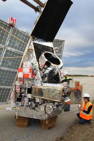 SuperBIT's final preparations for launch from Timmins Stratospheric Balloon Base Canada, in September 2019.