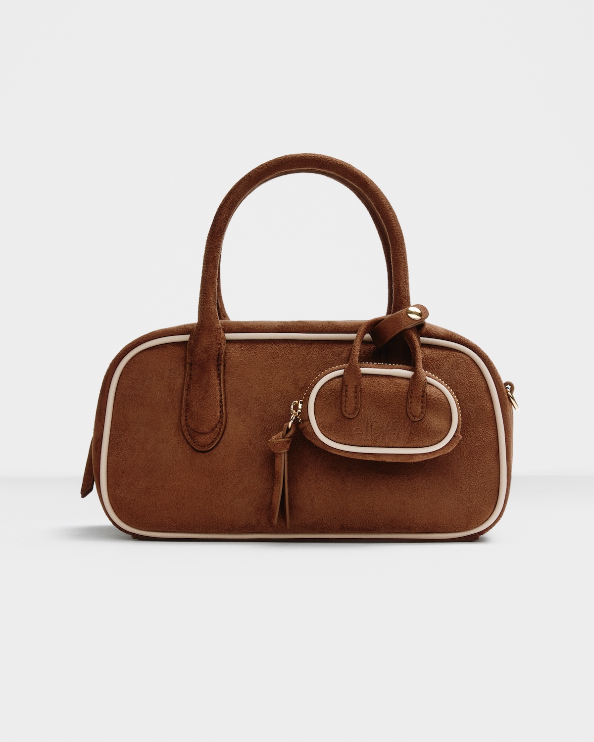 Camo Blend Nude Canvas Bowling Bag + Mini Bag