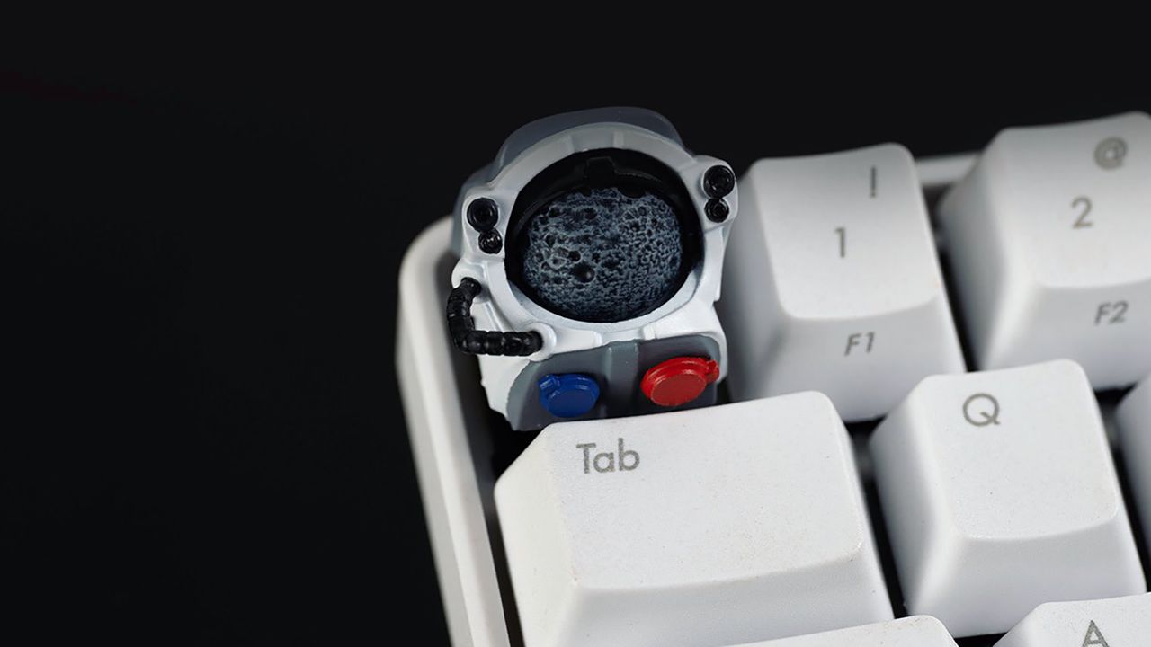Clackeys artisan keycaps on display