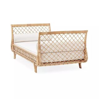 Avalon Rattan Daybed against a white background.