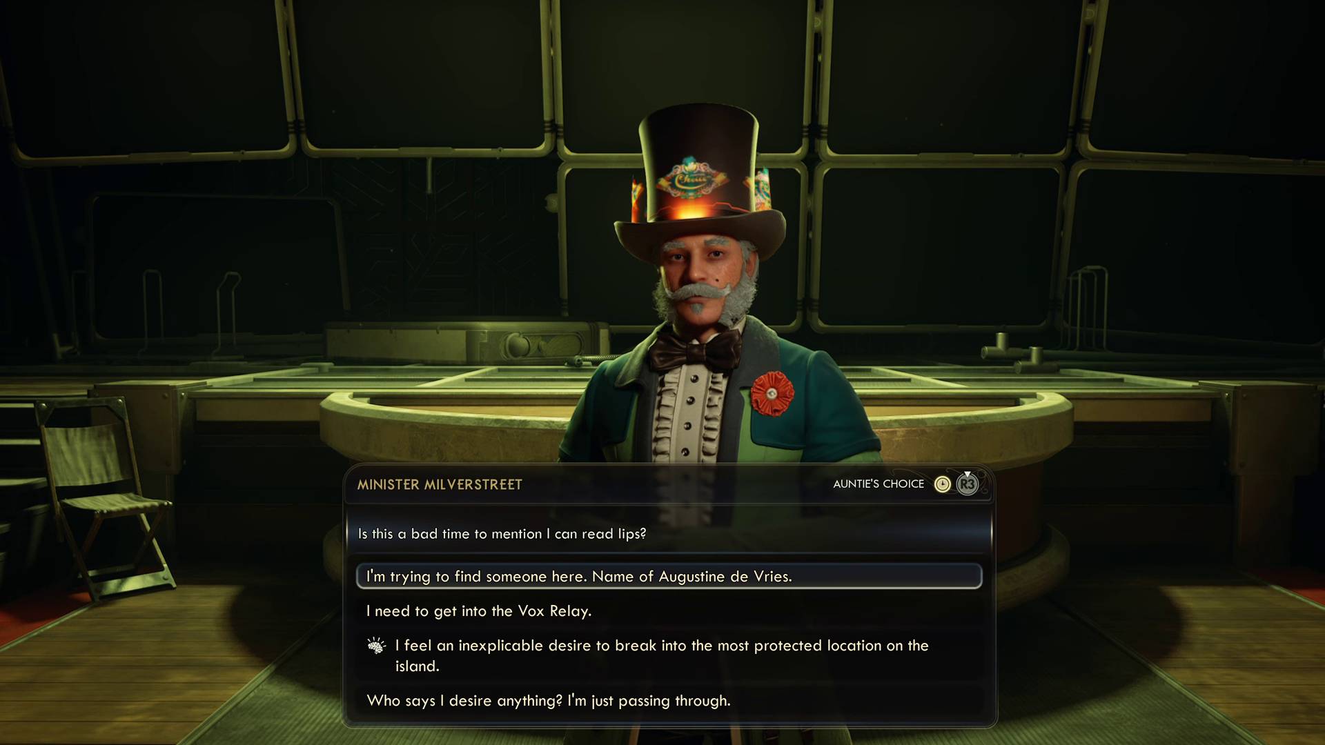 The Outer Worlds 2 Milverstreet or Kaur choice milverstreet conversation