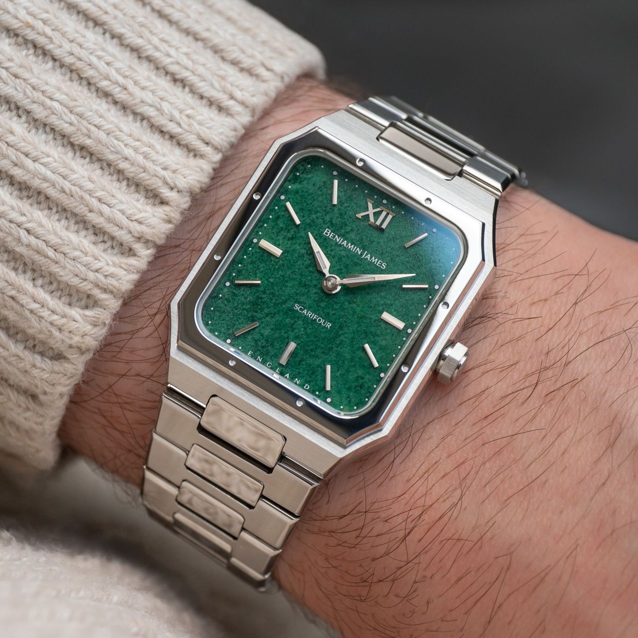 Benjamin James Watches in Jade from different angles