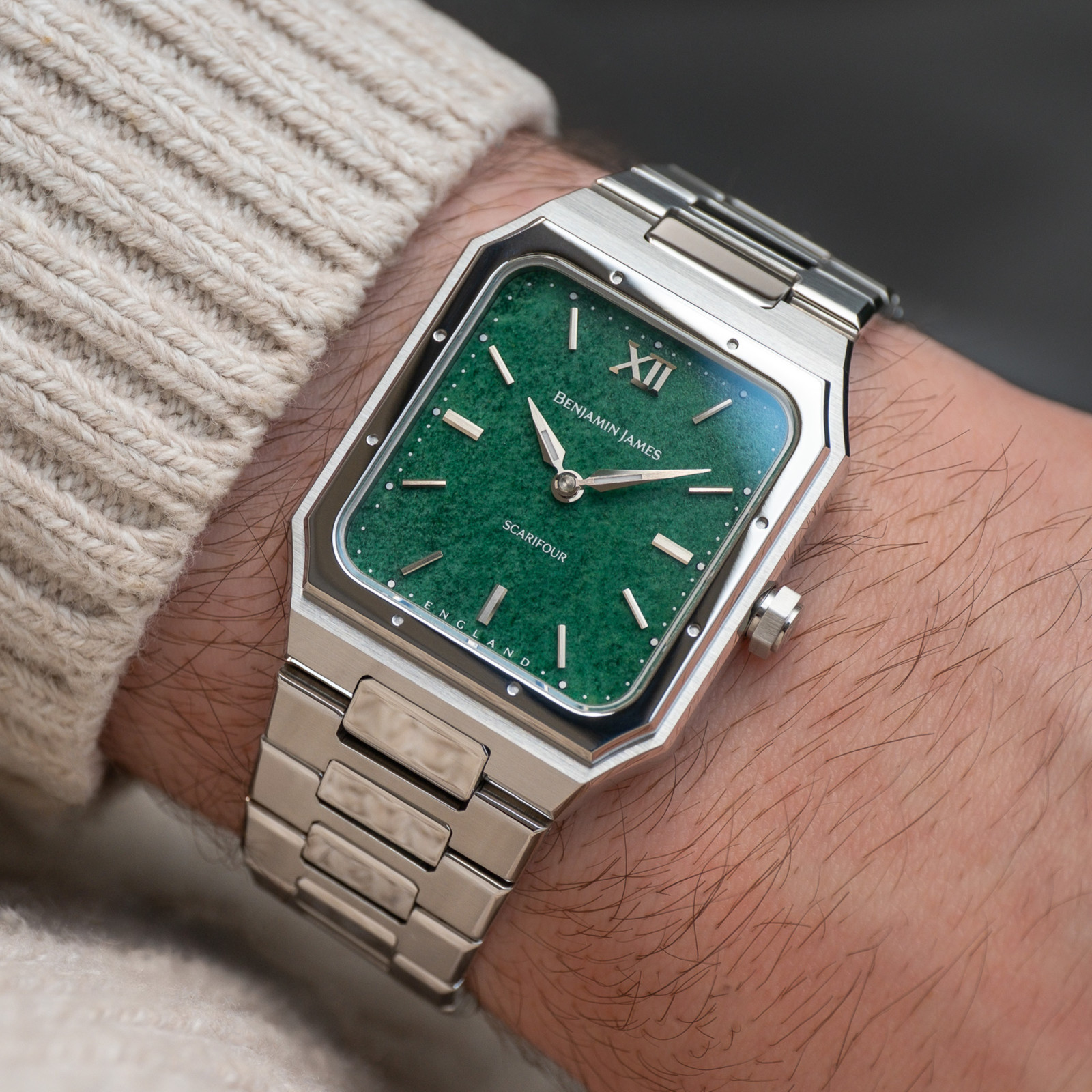 Benjamin James Watches in Jade from different angles