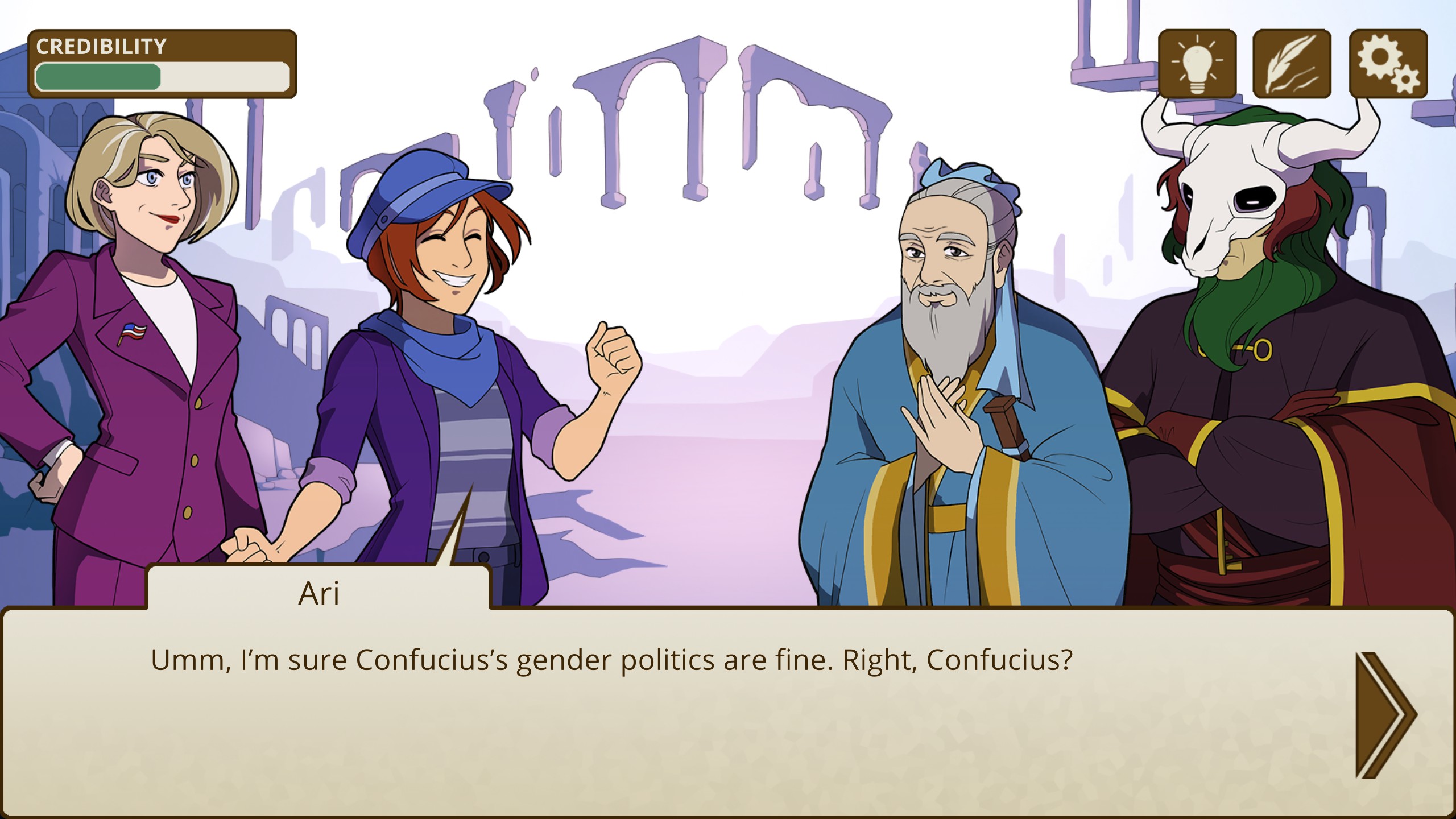 Pro Philosopher 2 es Ace Attorney para nuestra estúpida temporada electoral, y realmente me hizo sentir mejor.