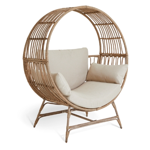 Habitat, Selene Rattan Effect Garden Egg Chair - Natural