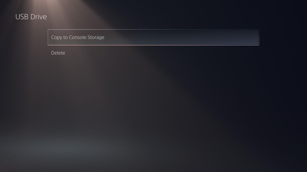 PS5 USB storage