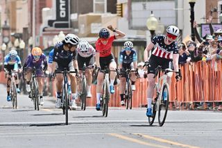 Chloe Patrick (Cynisca) wins the criterium on stage 4 of the Tour of the Gila 2024