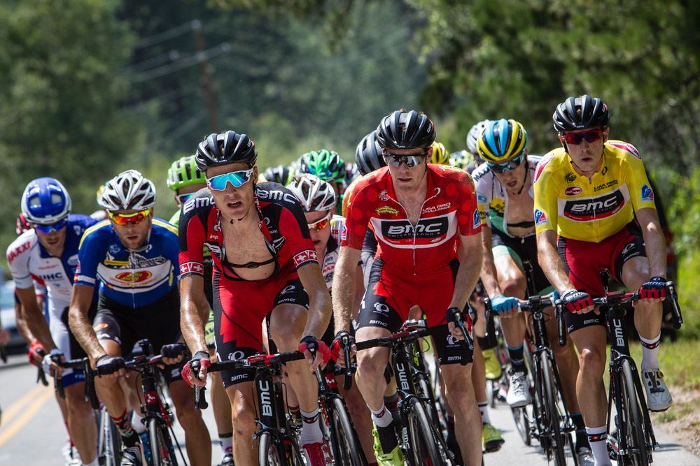 BMC on the front on the climb