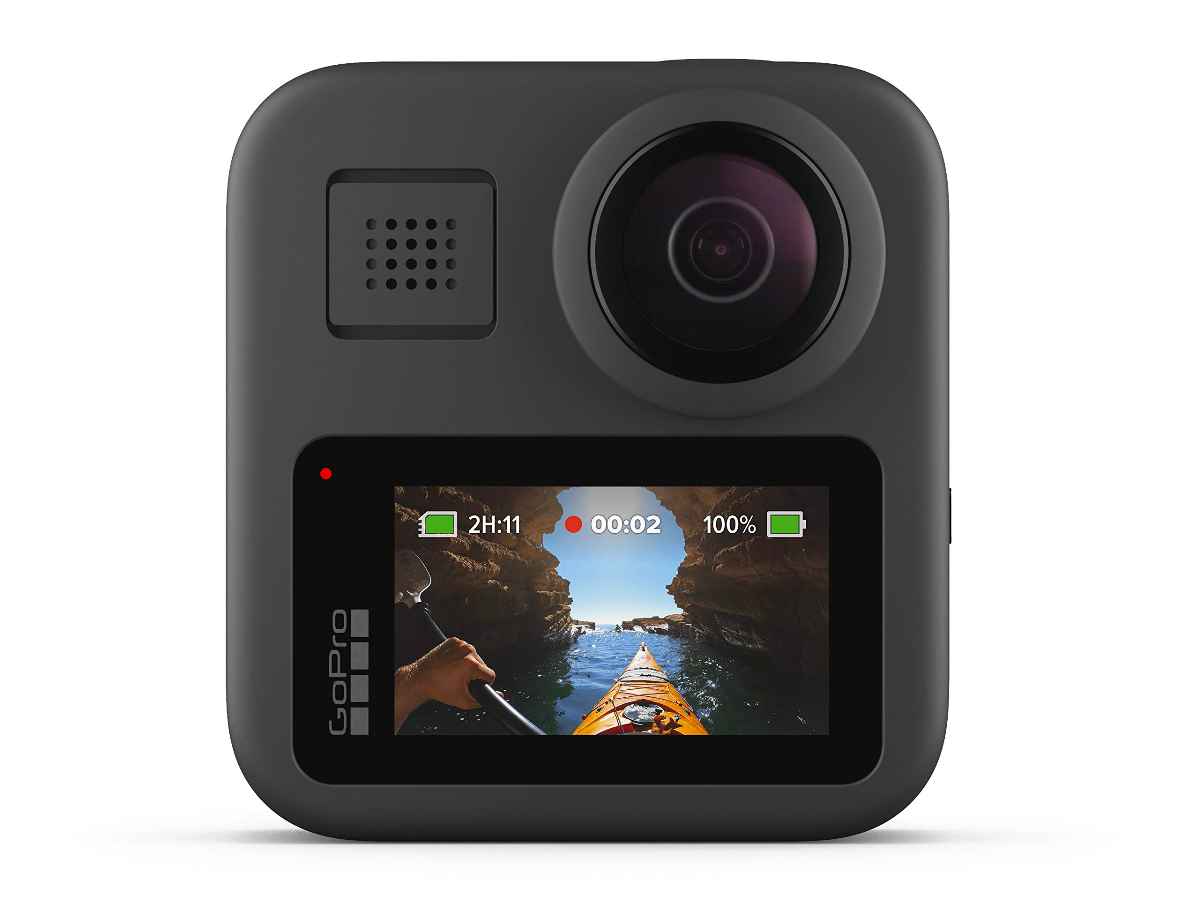 GoPro Max action camera on a white background