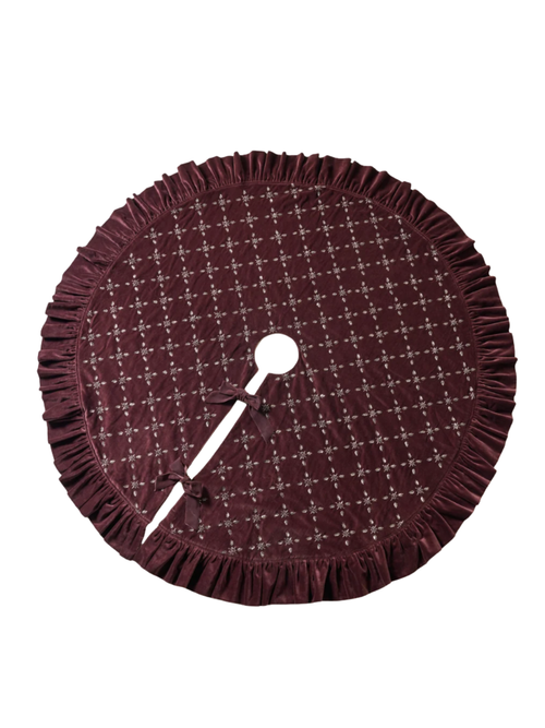 Noella Hand-Beaded Velvet Tree Skirt