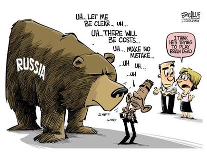 Obama cartoon Russia Ukraine