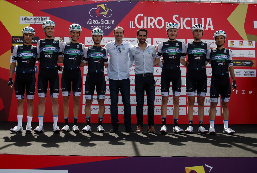 Alberto Contador's Kometa Cycling Team is riding the Giro di Sicilia